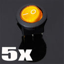 20pcs 12V LED Dot Light Car Auto Boat Round Rocker ON/OFF Toggle SPST Switch