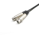 Kable 3 zoll  XLR Stecker auf Dual Buchse Kabel Adapter 1m QSO