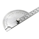 Rotary Measuring 180 Degree Tool Stainless Steel Protractor Ruler Angle Finder