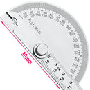 Rotary Measuring 180 Degree Tool Stainless Steel Protractor Ruler Angle Finder