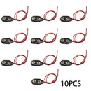 10x 9V Battery Battery Clip Adaptor 10cm Arduino Raspberry Pi ESP8266 DIY