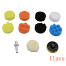 11pcs 3"/80mm Compound Drill Buffing Sponge Pads Kit for Car Sanding Polishing N