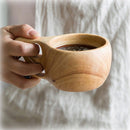 Wooden Cup Primitive Handmade Natural Wood Coffee Tea Beer Juice Milk M GFL
