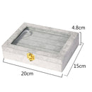 Compartments Earring Storage Case Velvet Jewelry Box Rings Organizer Wi KOZ