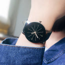 Fashion Women Leather Stainless Steel Sports Watch Analog Quartz Wrist Watch 2x