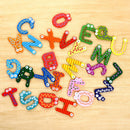 Colorful Magnetic Wood Sweet Alphabet Fridge Magnets Child Education PFT