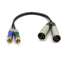 Dual XLR Stecker auf Dual Cinch Stecker Patchkabel 2 XLR auf 2 Cinch CZI