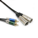 Dual XLR Stecker auf Dual Cinch Stecker Patchkabel 2 XLR auf 2 Cinch CZI