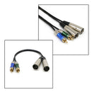 Dual XLR Stecker auf Dual Cinch Stecker Patchkabel 2 XLR auf 2 Cinch CZI