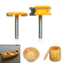 2Pcs 1/4'' Shank Canoe Flute and Bead Router Bit Cutter Woodworking Tool KAH
