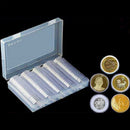 Coin Cases Capsules Containers Holder Storage Clear Round Box 30mm 100Pcs