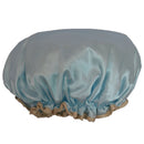 Blue Ribbon Waterproof Elastic Band Lace Bow Hat Hair Bath Shower Bouffant MDM