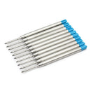 10Pcs 0.5mm Blue Ballpoint Pen Refills Office School Stationery Accessory New