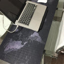 Large Black World Map Pattern Cloth Computer Game Mousepad Mat Mouse Pad Desk