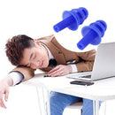 1 Pair Silicone Ear Plugs Anti Noise Snore Night Earplugs For Study Sleep Blue