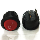 3 x Mini Rocker Switch Round Red Car Boat 2 Pin SPST Power ON-OFF 12V 125 CYX