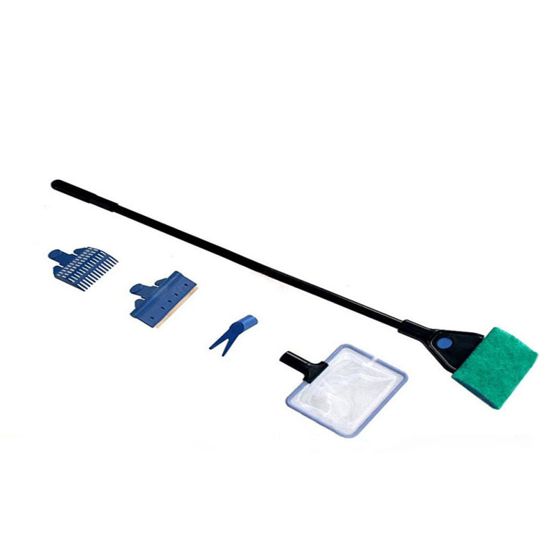 Fish Tank Aquarium Cleaning Kit Glass Brush Fishnet Magnetic Cleaner Tools IUP