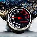 Mini Auto Car Quartz Hygrometer Time Clock Temperature Thermometer