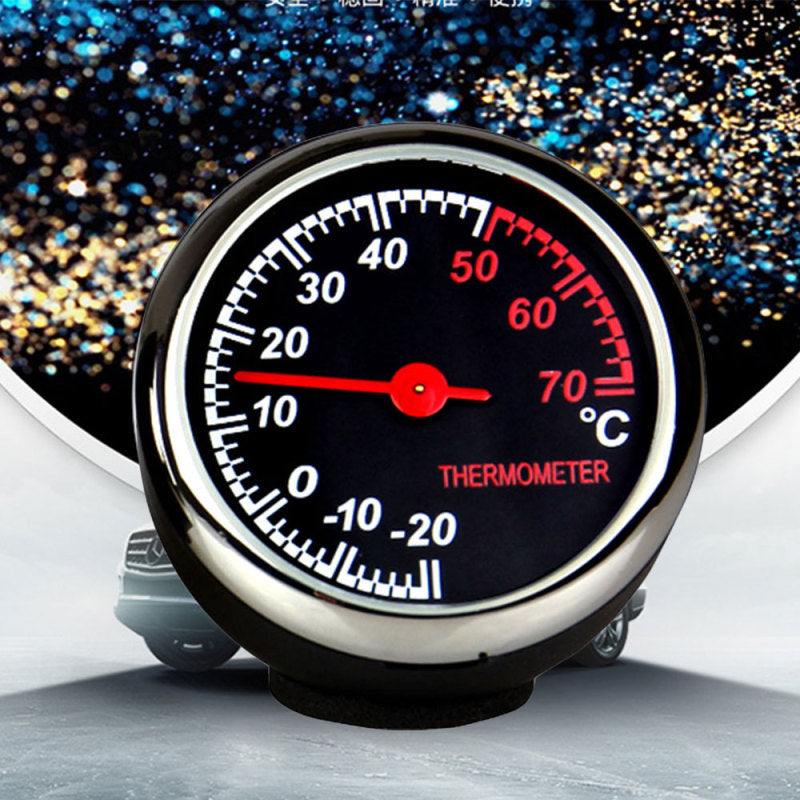 Mini Auto Car Quartz Hygrometer Time Clock Temperature Thermometer