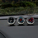 Mini Auto Car Quartz Hygrometer Time Clock Temperature Thermometer