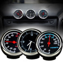 Mini Auto Car Quartz Hygrometer Time Clock Temperature Thermometer