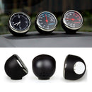 Mini Auto Car Quartz Hygrometer Time Clock Temperature Thermometer