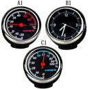 Mini Auto Car Quartz Hygrometer Time Clock Temperature Thermometer