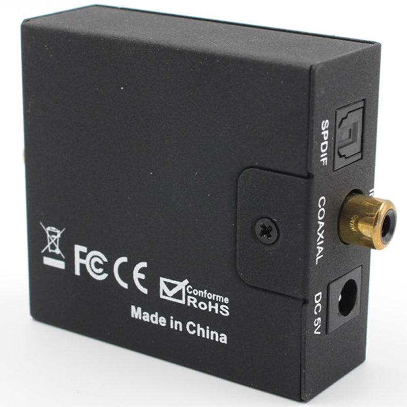 Optical Coaxial Toslink Digital to Analog Converter Adapter RCA L / R 3.5mm VDQ