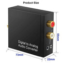 Optical Coaxial Toslink Digital to Analog Converter Adapter RCA L / R 3.5mm VDQ