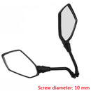 2pcs Universal Black Motorcycle Motorbike Rearview Rear View Side Mirror 10mm