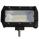 72W Black Flood LED Work Light Bar Boat Truck Offroad SUV Driving Wate VOL