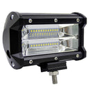 72W Black Flood LED Work Light Bar Boat Truck Offroad SUV Driving Wate VOL