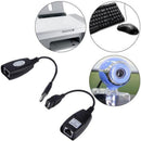 USB Extension Ethernet RJ45 Cat5e/6 Cable LAN Adapter Extender Over Repeat OTZ