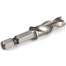 6*Steel Hex Shank HSS Metric Screw Thread Tap Taper Drill Bit M3 M4 M5 M6  Tdf