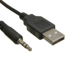 1M USB AUX Adapter Socket 3.5mm Jack Car Dashboard Mounted Extension Cable