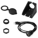1M USB AUX Adapter Socket 3.5mm Jack Car Dashboard Mounted Extension Cable