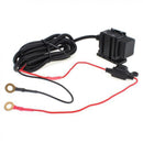 1x Waterproof Dual USB 12V Motorcycle Handlebar Phone Power Charger Outlet SOB