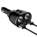 12-24V Car Cigarette Lighter Socket Splitters LED Dual USB Charger Adapt CYX