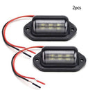 2x Universal 6-SMD LED License Plate Tag Light Lamps For Truck SUV Trail VCL