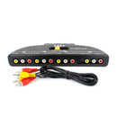 Game Splitter Selector Box Audio Video Switcher 4-Way RCA AV Remote Sel VFR