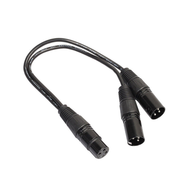 30cm Y-Splitter Female Jack to Dual 2 Male Plug Audio Adapter Audio Cab SHF