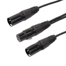 30cm Y-Splitter Female Jack to Dual 2 Male Plug Audio Adapter Audio Cab SHF
