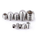 Lot 200PCS M3-M8 Stainless Steel Hex Socket Set Screw Grub Screws Cup Assortment