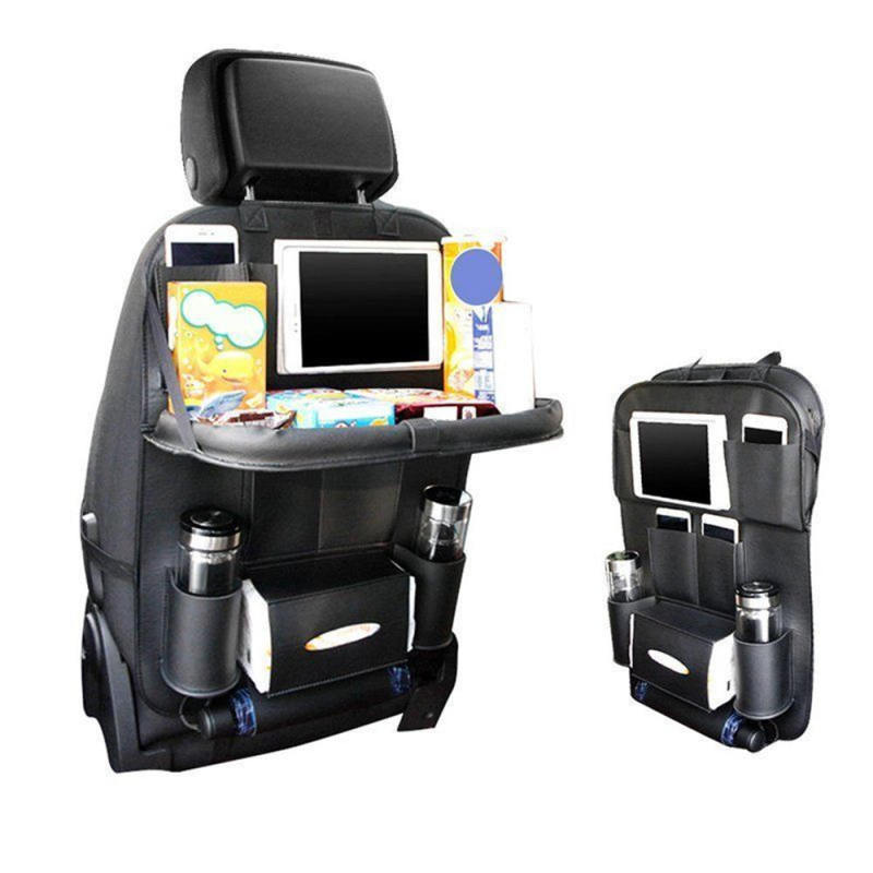 1x Car Seat Back shelf Organizer Bag iPad Phone Holder Multi-Pocket Leath VSG