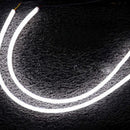 2pcs 60CM LED White Car Daytime Running Lamp Strip Light Flexible Soft Tube AYM