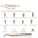 Eyeglass Sunglasses Repair Kit 1100x Micro Screws Nuts and Nose Pads Set N2U2