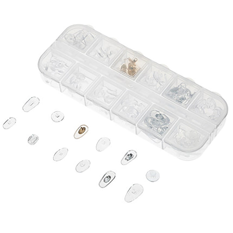 Eyeglass Sunglasses Repair Kit 1100x Micro Screws Nuts and Nose Pads Set N2U2