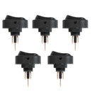 Lot 5Pcs Blue LED Light 12V 30A Car Boat Auto Rocker SPST Toggle ON/OFF Switch