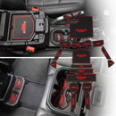 Fit Jeep Wrangler JL Accessories Door Mats Gate Slot Mat Cup Pads Red 19x ZHY