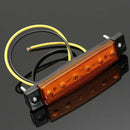 10Pcs Amber 24V 6 LED Side Marker Indicators Lights Lamp Car Truck Trailer Bus